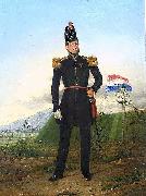 unknow artist Oil painting with an officer of the KNIL, the Royal Dutch East Indies Army. France oil painting artist